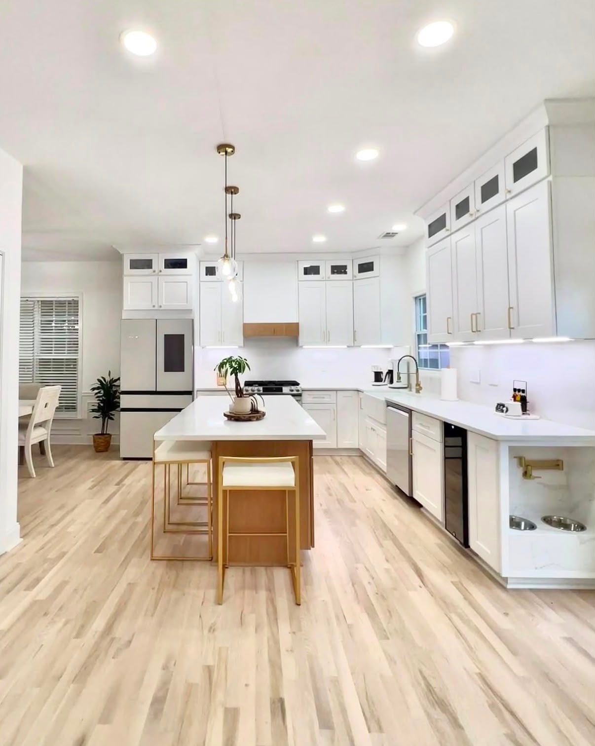 Wide plank hardwood flooring installation